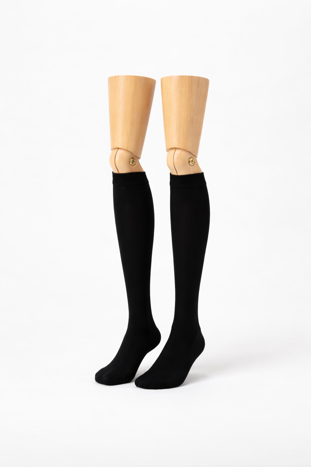 Mi‑bas fins “Paw Grip” Noir – Empreintes de chat